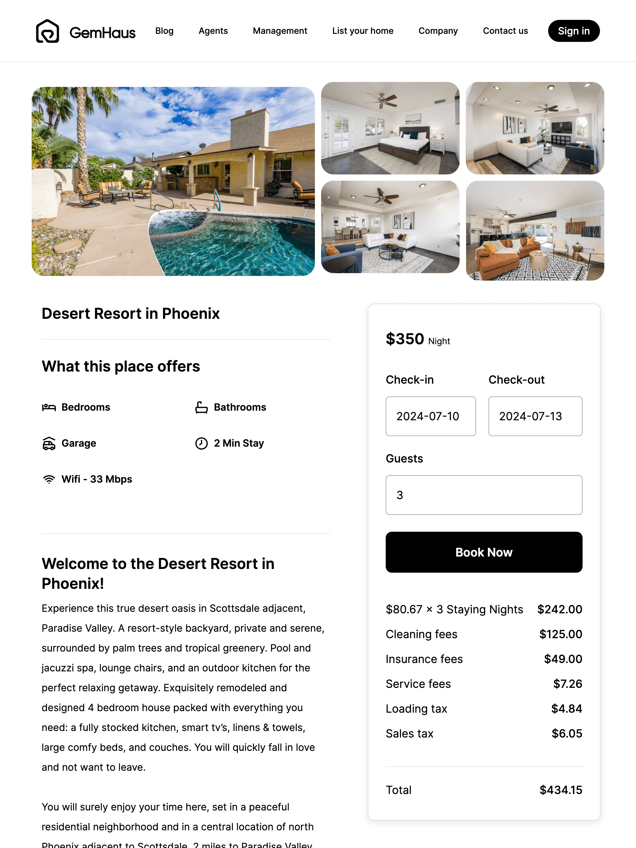 Gemhaus property page