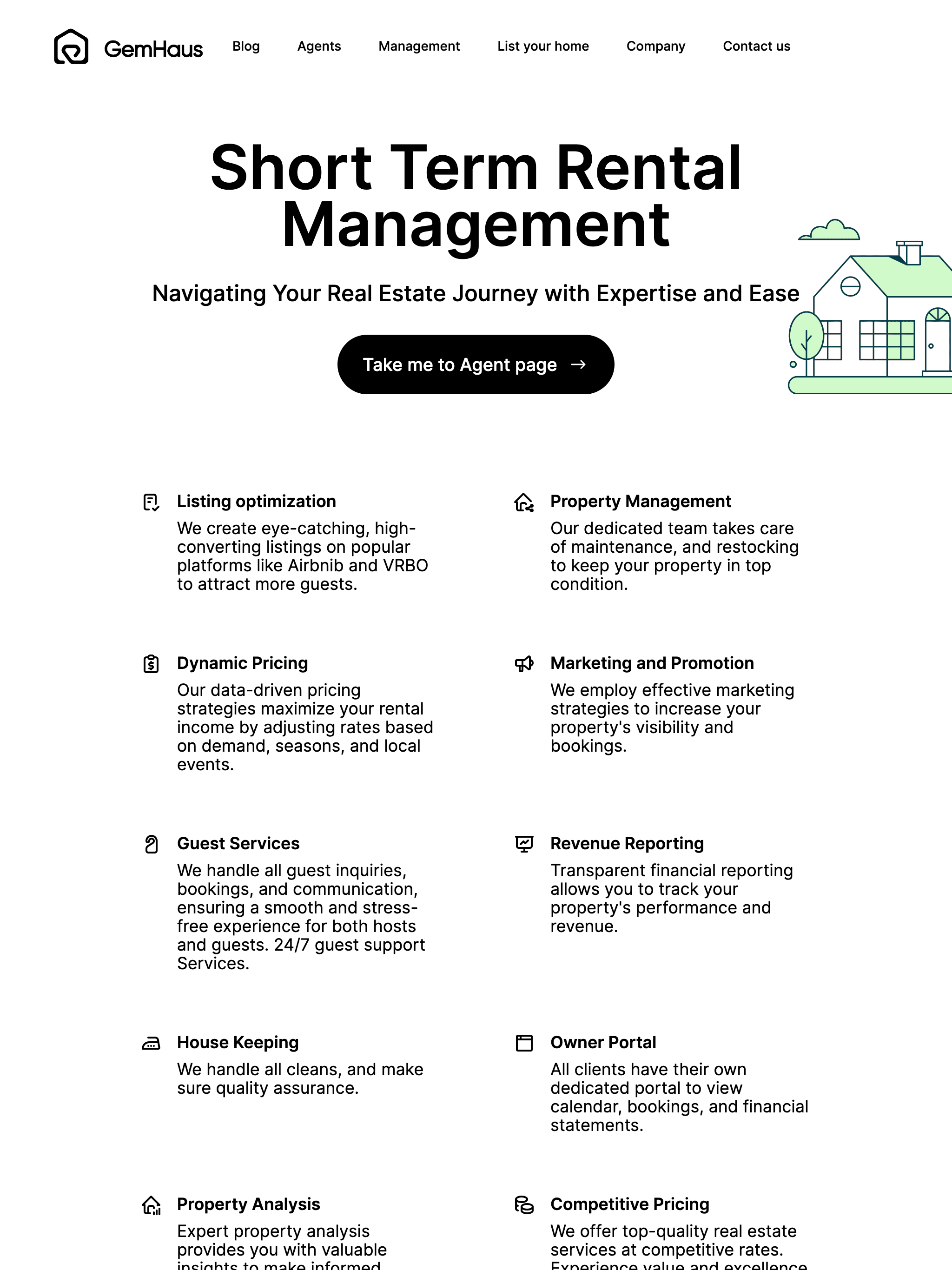 Gemhaus short term rental page