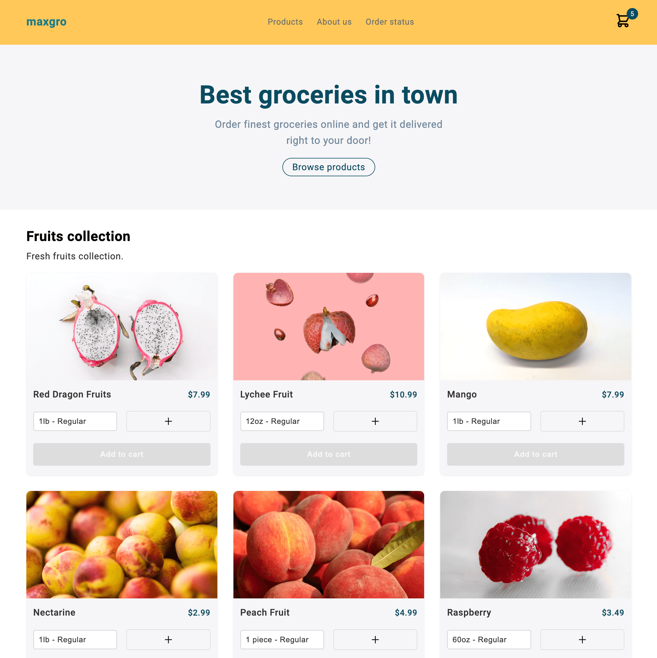 Maxgro fruits collection