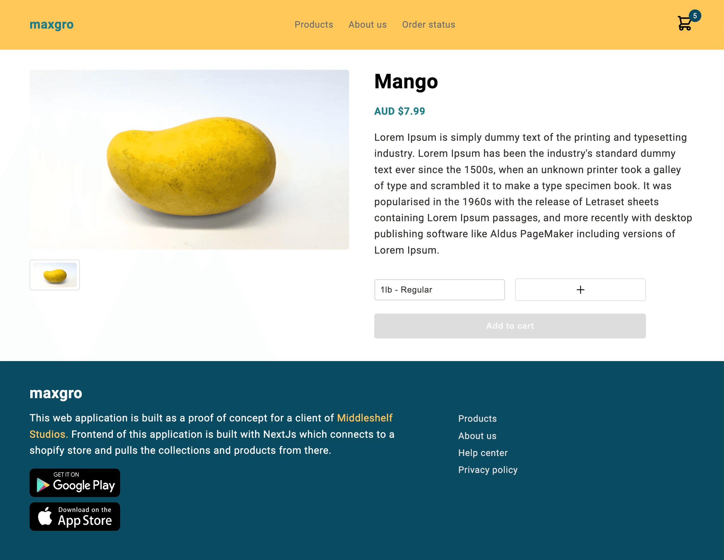 Maxgro product page