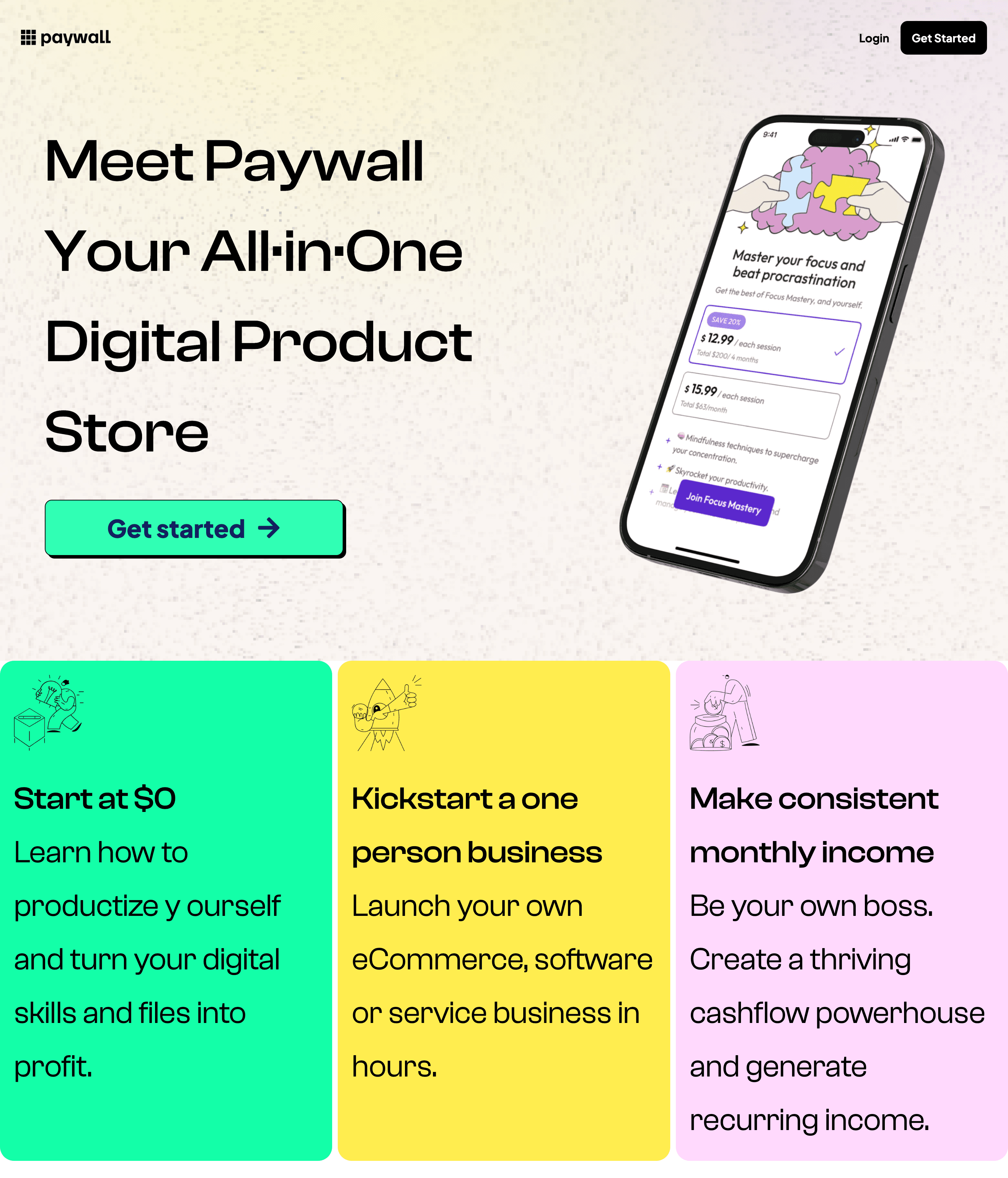 Paywall home page