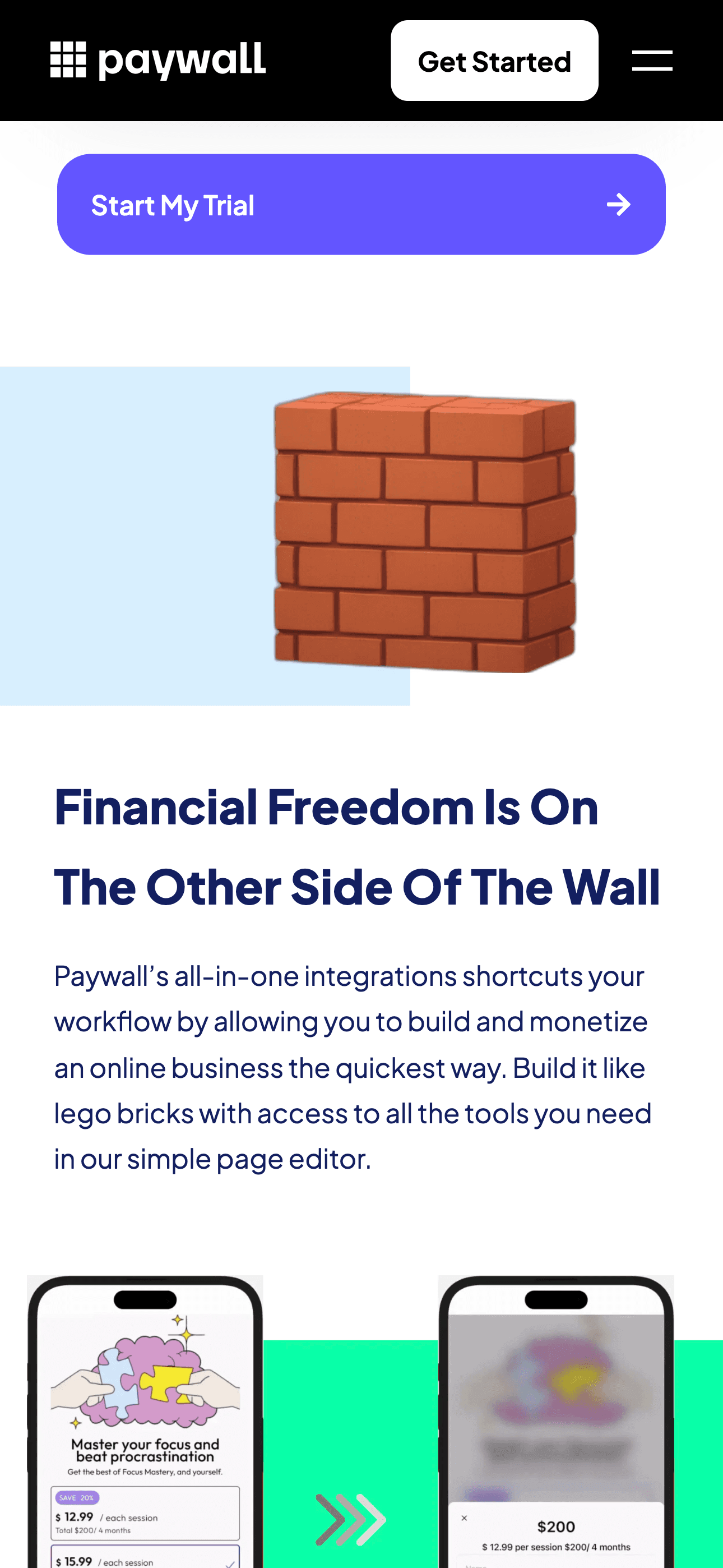 Paywall home page