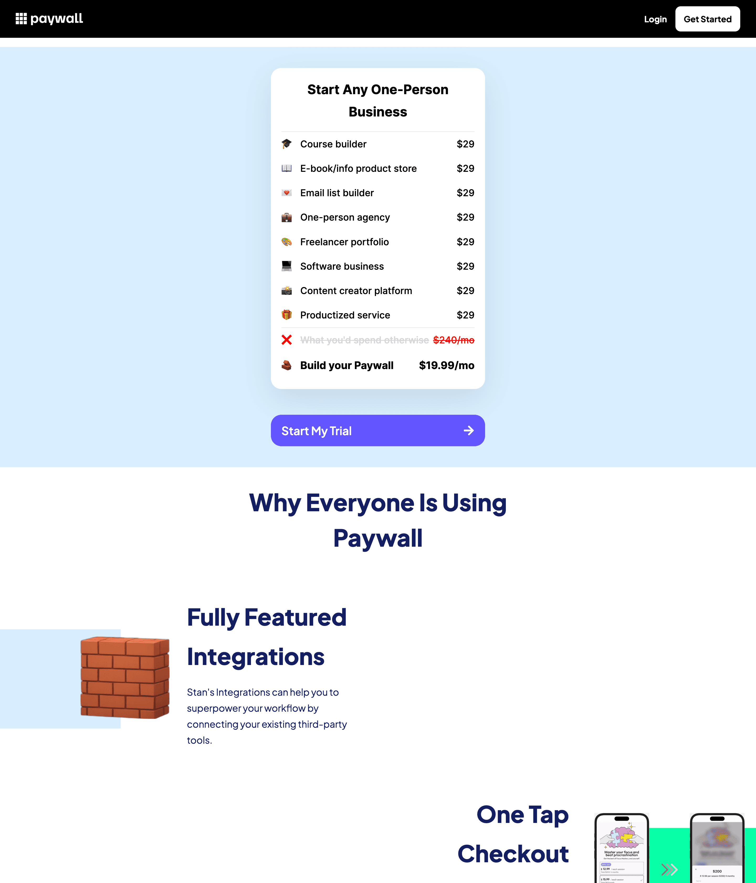 Paywall home page