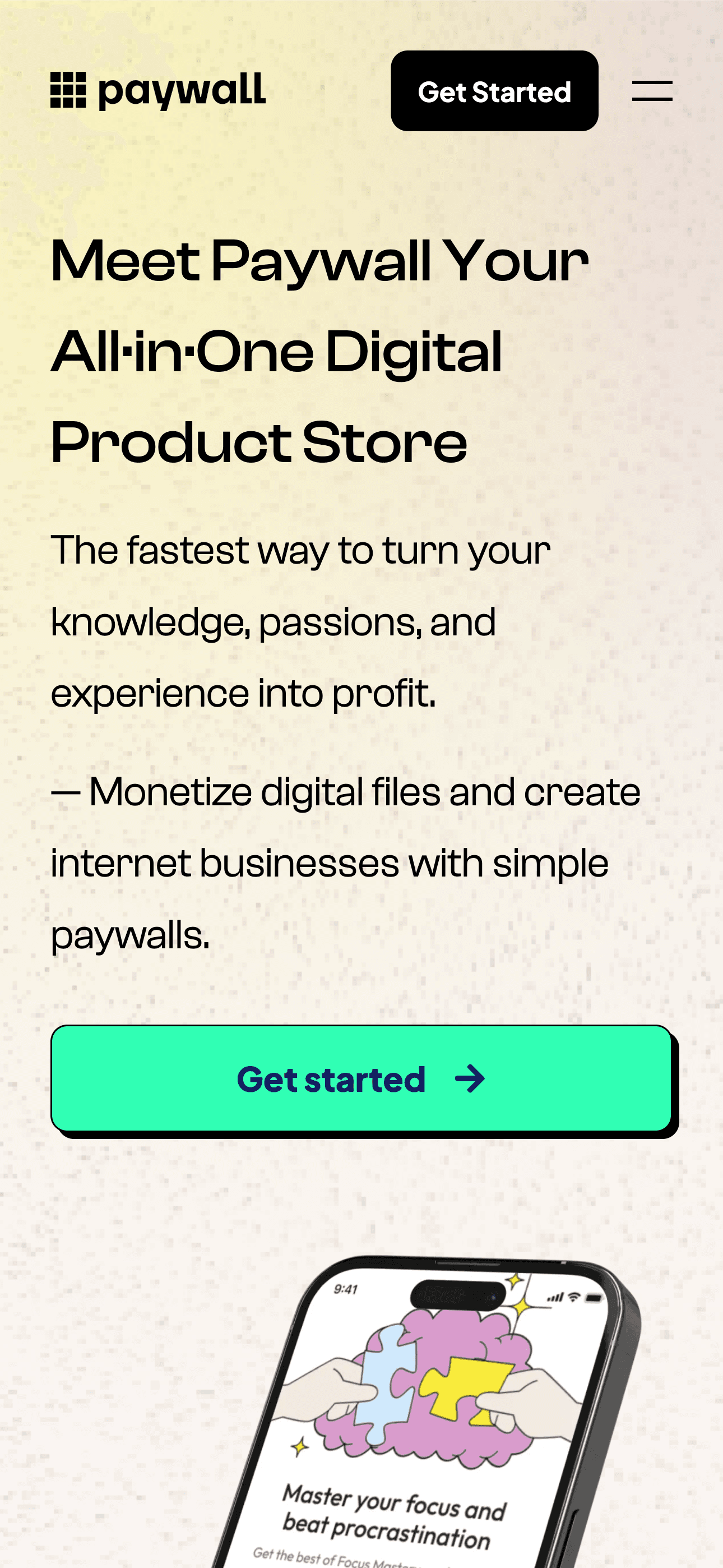 Paywall home page