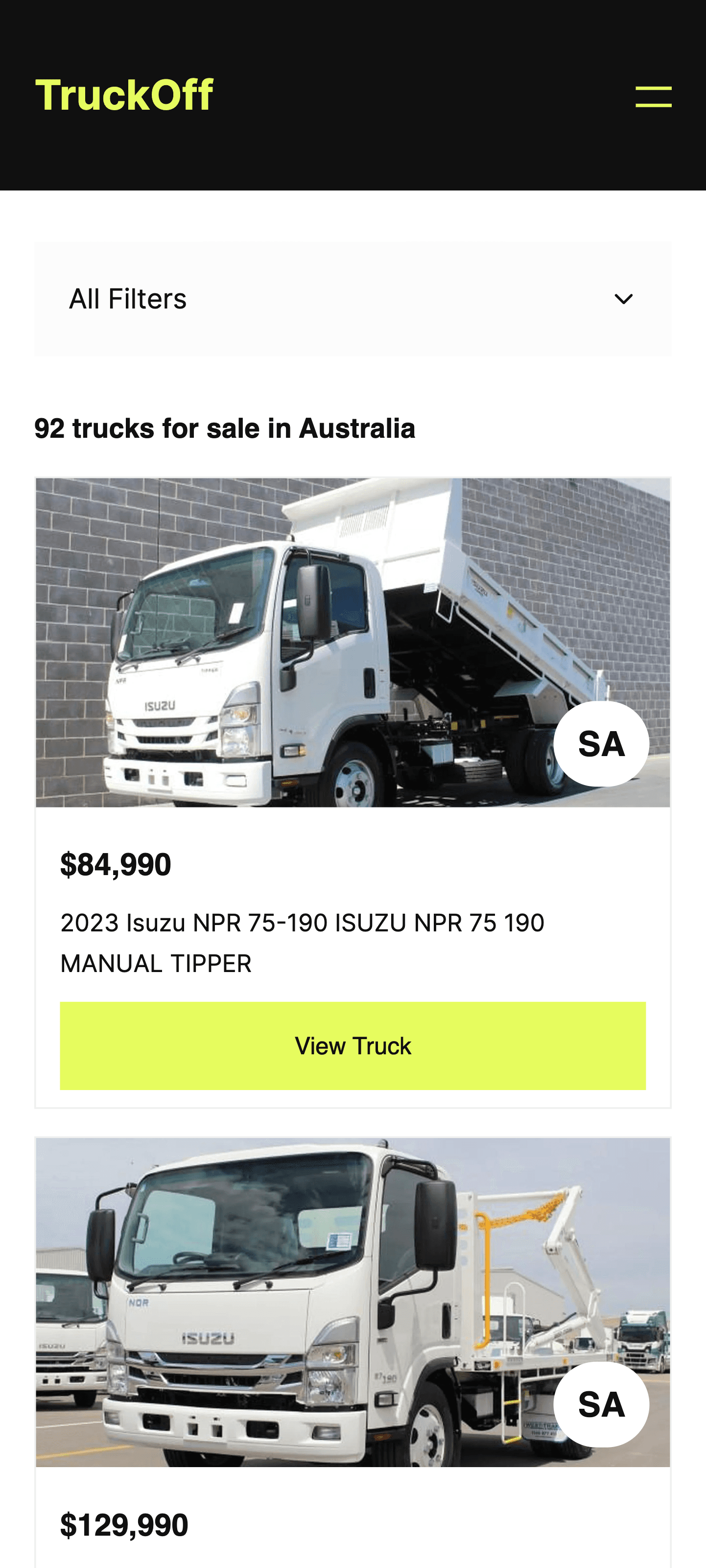 Truckoff truckspage